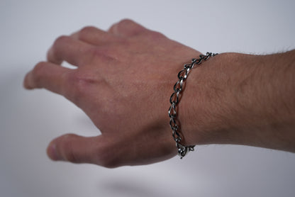 Pulsera de Plata Corte de Diamante para Hombres