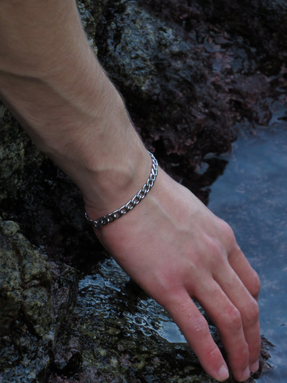 Pulsera Cadena Plata para Hombres